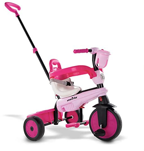 Breeze S 6051200 3-in-1 smarTrike Breeze Multifunktionales Dreirad, verstellbares Dreirad für Kleinkinder im Alter von 15 Monaten bis 36 Monaten, Pink