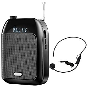 Megafone Altoparlante Megafono UHF Altoparlante Bluetooth Wireless 15W Amplificatore vocale Senza Fili Altoparlante 7.4V Radio FM (Color : Wired Version, Size : 1) Little Surprise