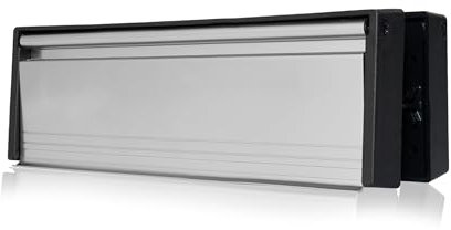 Xfort MailPlate 12 Letterplate Satin Chrome, Premium Draught Proof Postal Letterbox, Telescopic Sleeved Letter Box For uPVC Doors With 20-40mm Door Thickness