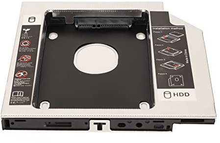 Estuche Caddy para Disco Duro SATA HDD SSD de 2,5 Pulgadas, Adaptador de Estuche Caddy para Segundo Disco Duro para Computadora Portátil de 12,7 Mm CD/DVD ROM Ranura para Unidad de Bahía Óptica