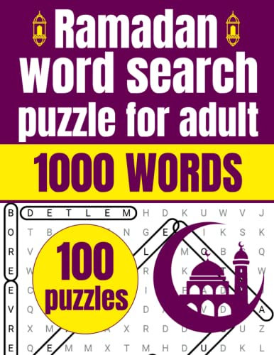 Ramadan Word Search Puzzle For Adults: Large Print Word Search For Adults 2023,1000 Word Search Puzzles For Seniors And Adults, Fall Word Search Puzzle