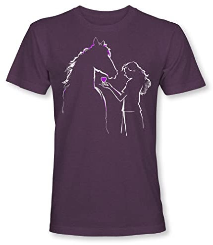 Mädchen Pferde T-Shirt: Pferde Liebe - Geburtstag-s Shirt Pferd - Kinder - Geschenk-Idee - Reiten Pony - Horse-Girl - Pink Rosa - Niedlich - Pony T-Shirt - Kindergeburtstag - Pferdesport (140)