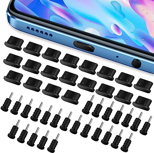 Giantree 50Pcs USB C Staubschutz, Kopfhörer Schutz Kappe Staubstopper, Silikon Handy USB c Schutz Staub Stecker Kompatibel mit Meiste Typ-C Handy Und Tablet Phone