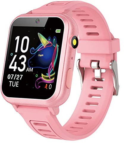 Fullove Uhren Geschenke für 7 8 9 Kinder: Kinderuhren Spielzeug ab 6 7 8 9 10+ Jahre Mädchen Smarte Uhren Kinder für 4-12+ Mädchen Smart Watch für Kinder