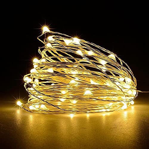 Jsdoin Cadena de Luces, Guirnalda Luces 15M 150 LED, para Navidad, Habitacion, Fiesta, Jardín, Bodas, Compleaños Luces de Hadas (Blanco Cálido)