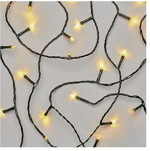 EMOS Connect System 5m Lichterkette Standard, Weihnachtslichterkette mit 50 LEDs, Erweiterungskomponent C (ohne Verbindungskabel und Adapter), IP44 für Innen und Außen, Warmweiß