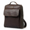 Sasi Kedi Vegan Leather Laptop Backpack – 14 Inch Convertible Work Bag for Women & Men, Lightweight & Compact Urban Commuter Rucksack – Dark Chestnut Brown