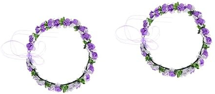 Beavorty 2 Stücke Mädchen Stirnband Floral Haar Zubehör Handgemachte Beere Blatt Vintage Für Hochzeit Party Prom Engagement