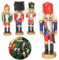 4 Stück Weihnachts Nussknacker Soldat Holzanhänger Mini Nussknacker Hängen Ornament Weihnachtsbaumschmuck,Weihnachten Ornament Deko Holzanhänger für Window Fireplace Garden Weihnachtsfeierdekoration
