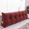 Keilkissen Lesekissen für Bett und Sofa Lehnenkissen Rückenkissen Kopfteil Bett Rückenlehne Großes Dreieckiges Lendenkissen für Sofa Lendenkissen Bettkopfteil,Rot,Length 180cm/70.86in