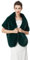 BEAUTELICATE Châle Étole en Fausse Fourrure Écharpe Boléro De Femme Mariage Hiver sur Robe de Soirée Mariée Cérémonie Fête Demoiselle d'honneur (Taille Unique, Amélioré - Vert foncé)