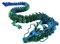 Tedious 3D Gedruckte Drachen Ornamente | 30 cm bewegliches Drachenspielzeug | Dekorationen zum Jahr des Drachen 2024 | 3D-gedrucktes Drachenfiguren-Spielzeug für Aquarium-Dekorationen, Zubehör