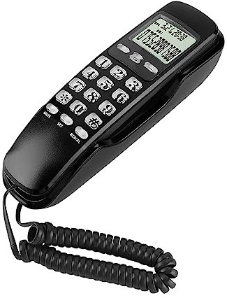 festnetztelefon mit wandhalterung,Festnetztelefon Mit Anrufbeantworter,Elektronische Appnce,Comer Electronics,Festnetz-Telefon,Wandtelefon,Hotel-Anrufer-Id,LCD-Display,Festnetztelefon,Schwarz (Black)