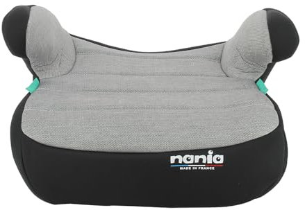 Nania Alpha Asiento Elevador Coche 6-12 años, 126-150 cm, Silla coche Compacto y Ligero (< 1 kg), Fácil Instalación con Cinturón. Fabricado en Francia