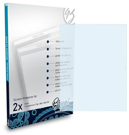 Bruni Screen Protector compatible with Asus Chromebook Flip CM3 CM3200 Protector Film, crystal clear Protective Film (2X)