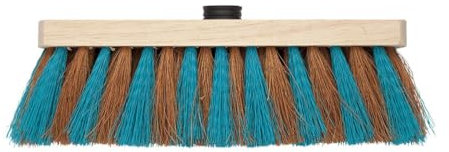 ÉLÉPHANT Maison - Balai Coco Zébré - Usage Intérieur et Extérieur - Fibres Coco Renforcées PET - Idéal pour Sols Rugueux - Haute Qualité - Fabriqué en France