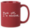Fu*k Off, I'm Mixing, Audio Mixer Engineer Gift, Full Coloured Frosted Coffee Mug. (Red)