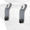 2pcs Car Seat Back Hook, Leather Car Seat Hooks Car Headrest Hook Auto Seat Hook Hangers Storage Organizer Car Inside Accessories for Purse Umbrellas Handbag (Grey)