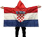 Kroatien Bodyflagge Premium Qualität aus fein Polyester - Croatia Bodyflag - Kroatien Umhängeflagge - Kroatische Flagge - Kroatien Flagge - Croatia Flag - Hrvatska zastava