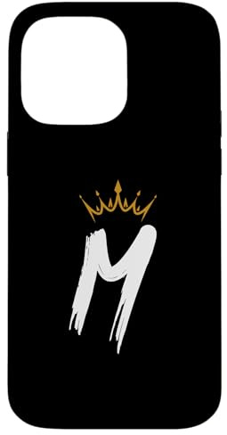 Queen King Buchstabe M – Lieblingsbuchstabe mit Kronen-Alphabet Hülle für iPhone 14 Pro Max