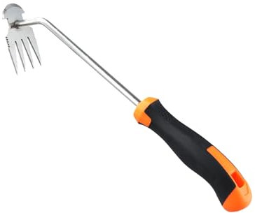 Gardening Hand Weed Remover, Manual Weeder Tools For Garden, Multi Purpose Weeder Grass Removal Tool, Garden Tools Gardening Gifts for Gardening Enthusiasts (Rubber Handle 4 Teeth)