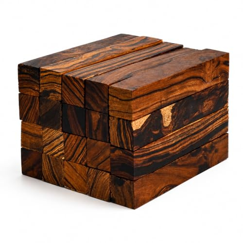 IECAP LLC Desert Ironwood Pen Blanks – 5 x 0.75 x 0.75 Inch, Pack of 20 – Exotic Hardwood Wood Blanks for Pen Making & Pen Turning Supplies – Natural Wood Blank for Woodturning, Carving & Handles