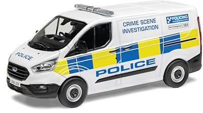 Corgi Diecast Model Vehicles VA15103 Ford Transit Custom Leader, North | North Yorkshire Police, Men, Women & Kids Souvenir Gifts from UK, Small Die Cast Toy Car Models for Boys