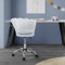ML-Design Bürostuhl Hellblau, Samt, Metallbasis, Polsterstuhl mit Rückenlehne, höhenverstellbar, Drehstuhl 5 Rollen, Gepolsterter Muschel-Sessel für Mädchen, Ergonomischer Bürostuhl Schreibtischstuhl