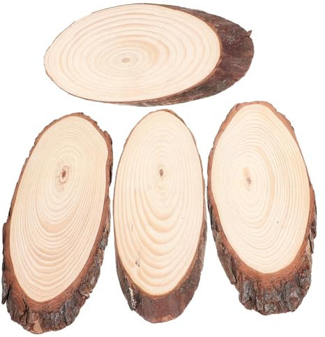INOOMP 4 Pièces marchepieds extérieurs en Bois tremplins pour Jardin marches de Jardin en Pierre Dalles de Patio et pavé décoration pavé de Jardin Durable bûche de Bois pour Le Jardin