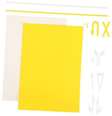 ORFOFE 2blätter Verkehrszeichen Klebeband Straßenmarkierung Aufkleber Für Modellbau Und Spielzeugautos Abnehmbar Für Kreative Verkehrsgestaltung Maßstab