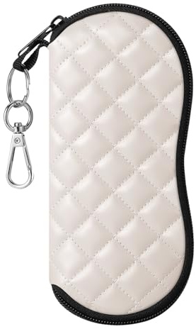 MoKo Astuccio per Occhiali da Sole, Custodia Portatile a Cerniera di Neoprene Morbido con Clip da Cintura, per Occhiali, Montature, Cosmetici, Chiavi, Penne, Schede