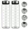 TAMUME Paquete de 2 saleros y pimenteros de cristal con medidas, ajustables con agujeros de diferentes tamaños para condimentar (450 ml)