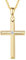 FANCIME Kreuz Damen Anhänger Kette mit Echt Diamant 0.025 ct aus 14 Karat 585 Gelb Gold, Halskette Schmuck Geschenk für Damen Mädchen - Verstellbar Kettenlänge: 40 + 5 cm