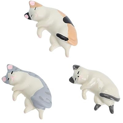 Healeved 3pcs Cat-shaped Nail Art Brush Holder Creative Nail Pen Stand for Salon Home Use Easy to Organize and Portable