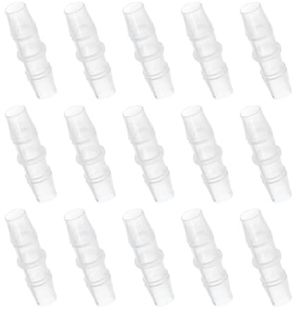 PATIKIL 15 pièces Embouts de Tuyau en Plastique de 3/8 x 3/8 | Raccords de tuyau en vrac Barbelés, Raccords de jonction Mender Union pour aquarium Carburant Gaz Liquide Air