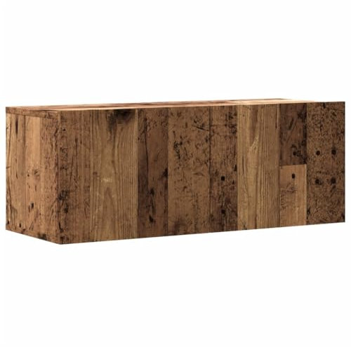 vidaXL TV-Wandschrank Altholz-Optik 80x30x30 cm Holzwerkstoff, HiFi-Schrank, TV-Konsole, TV-Möbel, Medienschrank, Stereoschrank, Schlafzimmerschrank
