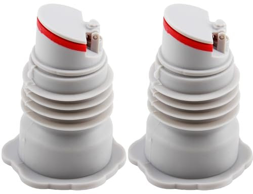 2 Pezzi Tappo di Tenuta in Silicone per Tubo di Scarico Lavatrice, 35-50mm, Guarnizione Antiodore e Antiriflusso, per Lavatrici, Lavandini e Impianti di Scarico Domestici