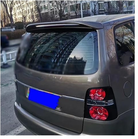 Heckflügel Für VW Für Touran Spoiler 2009 2010 2011 2012 2013 2014 Dachspoiler ABS Kunststoff Auto Heckflügel Farbe Heckspoiler Heckstoßstange(Glossy Black)