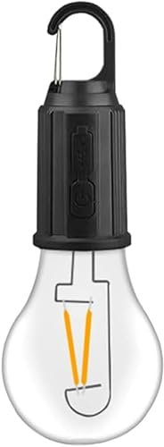 AntDau71® Lampadina LED Ricaricabile USB Tipo-C – 3 Modalità di Luce – Portatile con Gancio – Per Campeggio, Tenda, Emergenze, Esterno, Trekking, Giardino - CW972