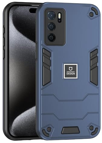 Coque arrière pour smartphone Compatible avec OPPO A16/A16S/A54S 4G, coque de protection intégrale de qualité militaire, résistante aux chutes, en caoutchouc TPU et PC rigide, coque texturée mate Ense