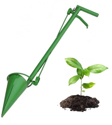 YXHGNNS Pflanzen- und Obstbaumsetzlingspflanzer, Edelstahl Garten Jungpflanze Manueller Pflanzensetzer Handgriff Pflanzwerkzeug für Umpflanzung, Pflanzung