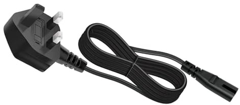Power Cable Replacement for Iceman RJ48-WHITE-4-UK ‎RJ48-BLACK-4-UK ‎RJ48-BLACK-DE-UK Fridge Figure 8 UK Mains Plug Lead AC Cord