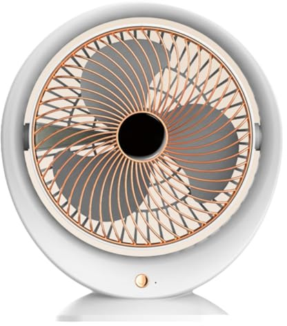 LuobannmPortable Small Fan Desktop USB Fan Home Dormitory High Wind Power Rose Gold
