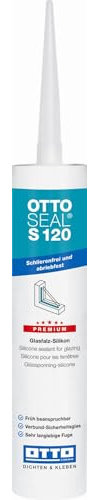 OTTO-SEAL S120 310 ml Eiche Hell Premium Glasfalz-Silikon neutralvernetzend 1K Silikon für innen & außen für Glasfalz, Fenster, Türen, Fassade, Spiegel schlierenfrei, abriebfest, VSG-geeignet