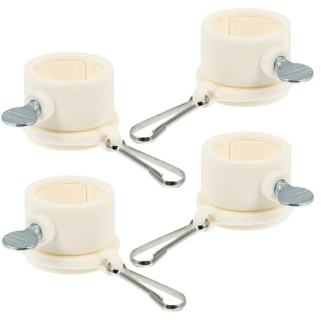 NUOBESTY Anneaux de Fixation Rotatifs INOX 4pcs 1,26 Pouces pour Mât de Drapeau Clips de Drapeau Réglables à 360° Résistants aux Intempéries Accessoires pour Extérieur Jardin