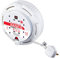 Masterplug Four Socket Cassette Reel Extension Lead, 4 Metres, White