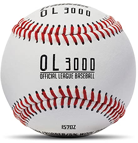 Franklin Sports Official League 9-Inch Baseballs - 1 Pack - White