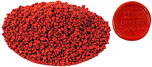 Perlensiegellack Feuerrot Nr. 1797-500 g, Siegellack Granulat kräftiges Rot für brechende Siegel