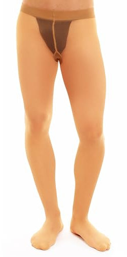 GLAMORY Herren-Feinstrumpfhose Classic 20 DEN, Braun (Teint), XXXX-Large (Herstellergröße: 4XL-(60-62))