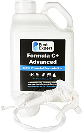 Pest Expert Bed Bug Killer Spray 5Ltr Formula 'C+' Bed Bug Treatment - Fast-Acting & Long-Lasting Control, Professional Strength Approved for Amateur Use - with Free Trigger Hose Sprayer